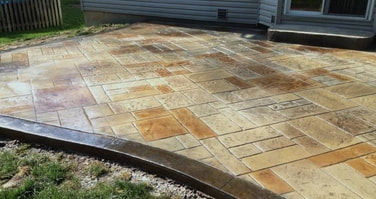stamped concrete back patio