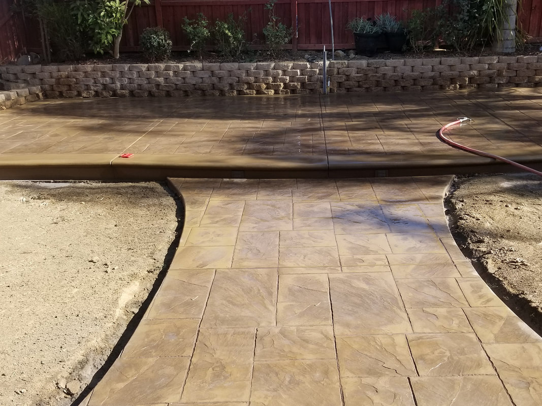 Great looking stamped concrete patio poured in Phoenix AZ